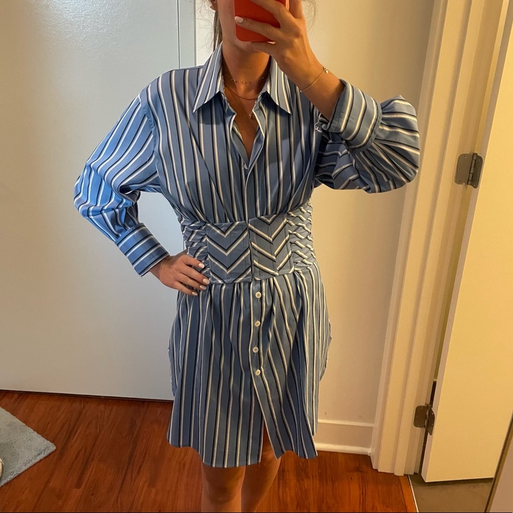 Zara Striped Corset Dress - XS